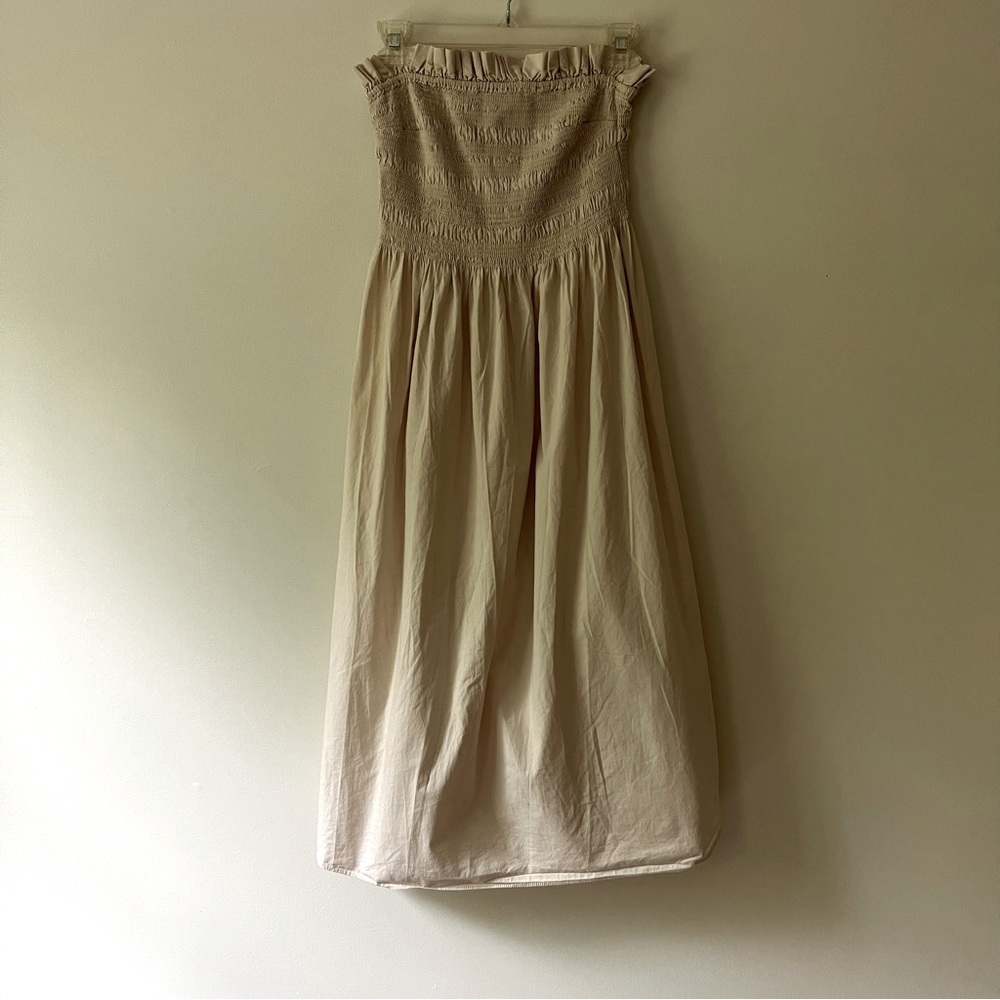 H&M Smocked Strapless Dress M